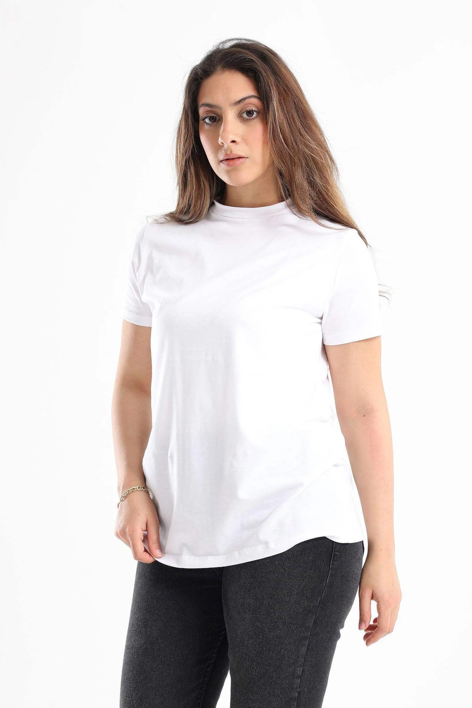 Cotton High Neck T-Shirt