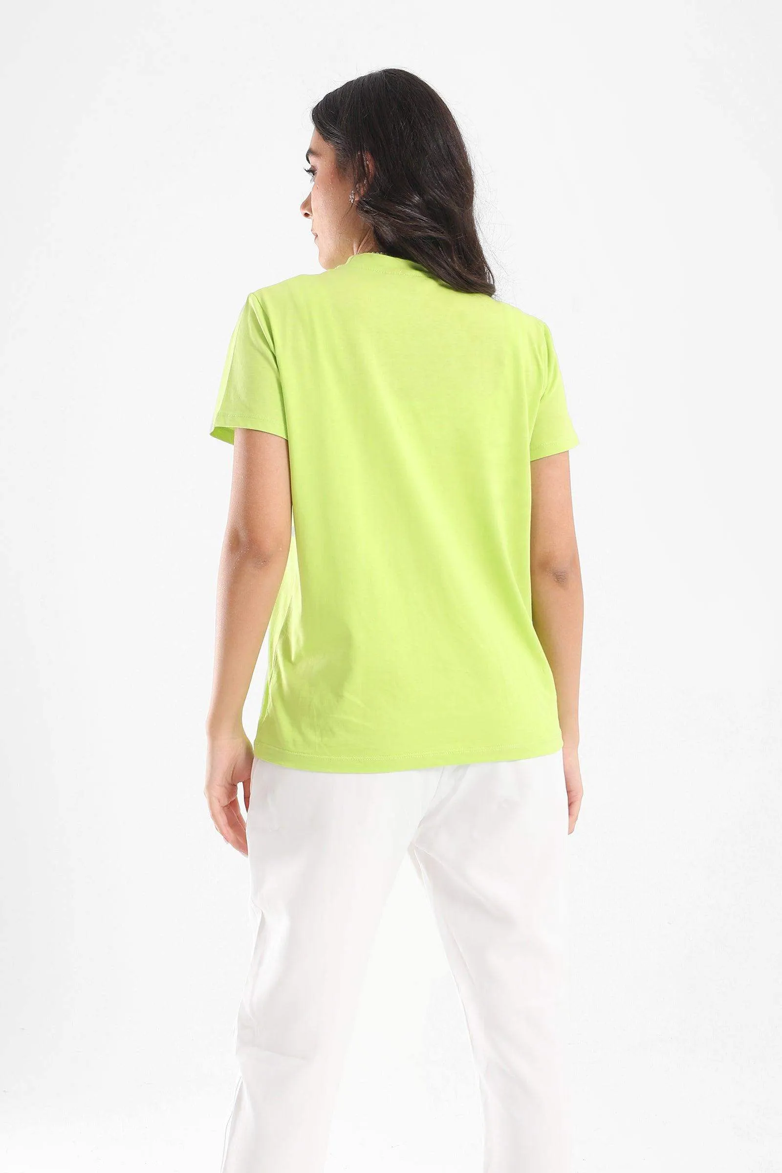 Cotton High Neck T-Shirt