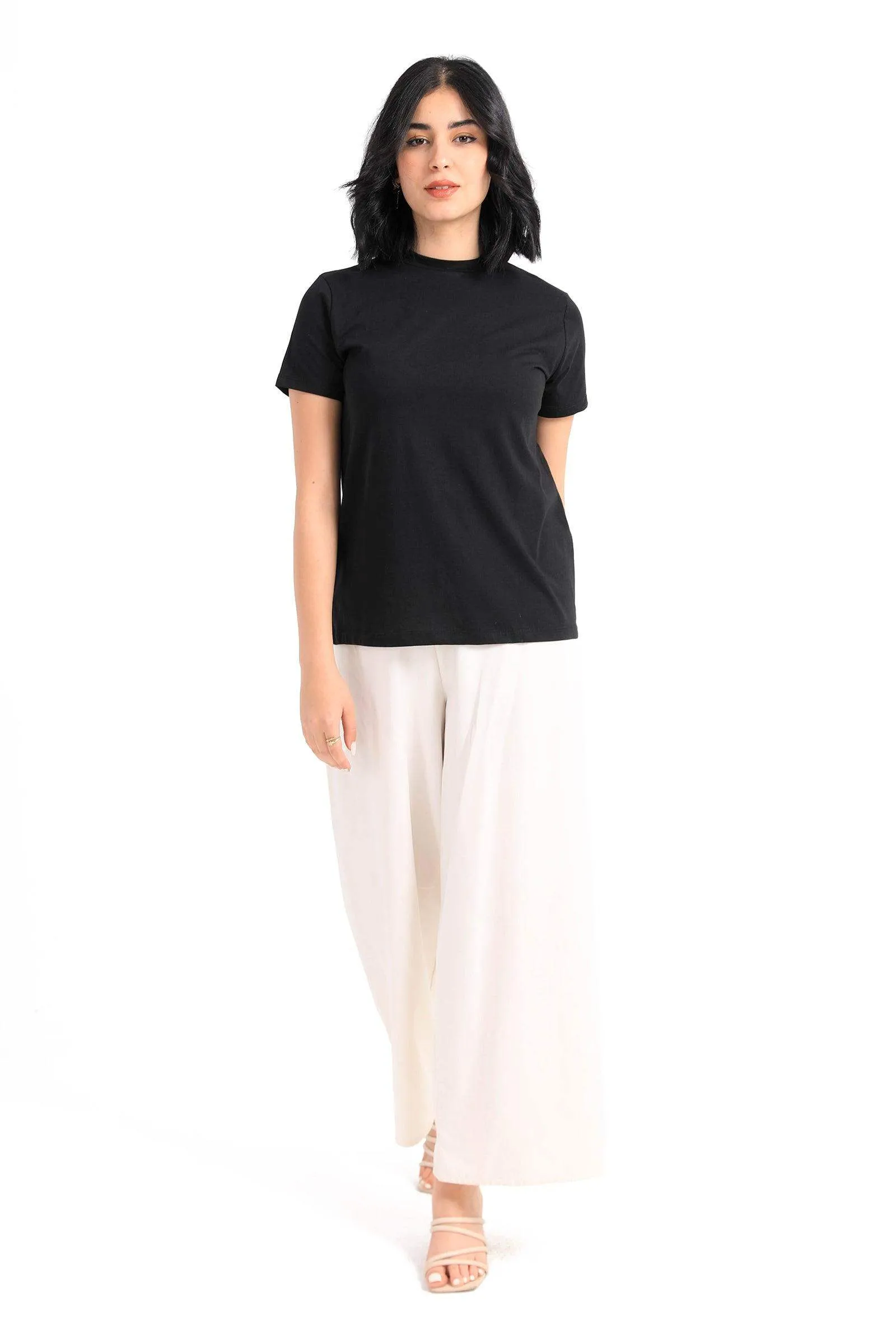 Cotton High Neck T-Shirt