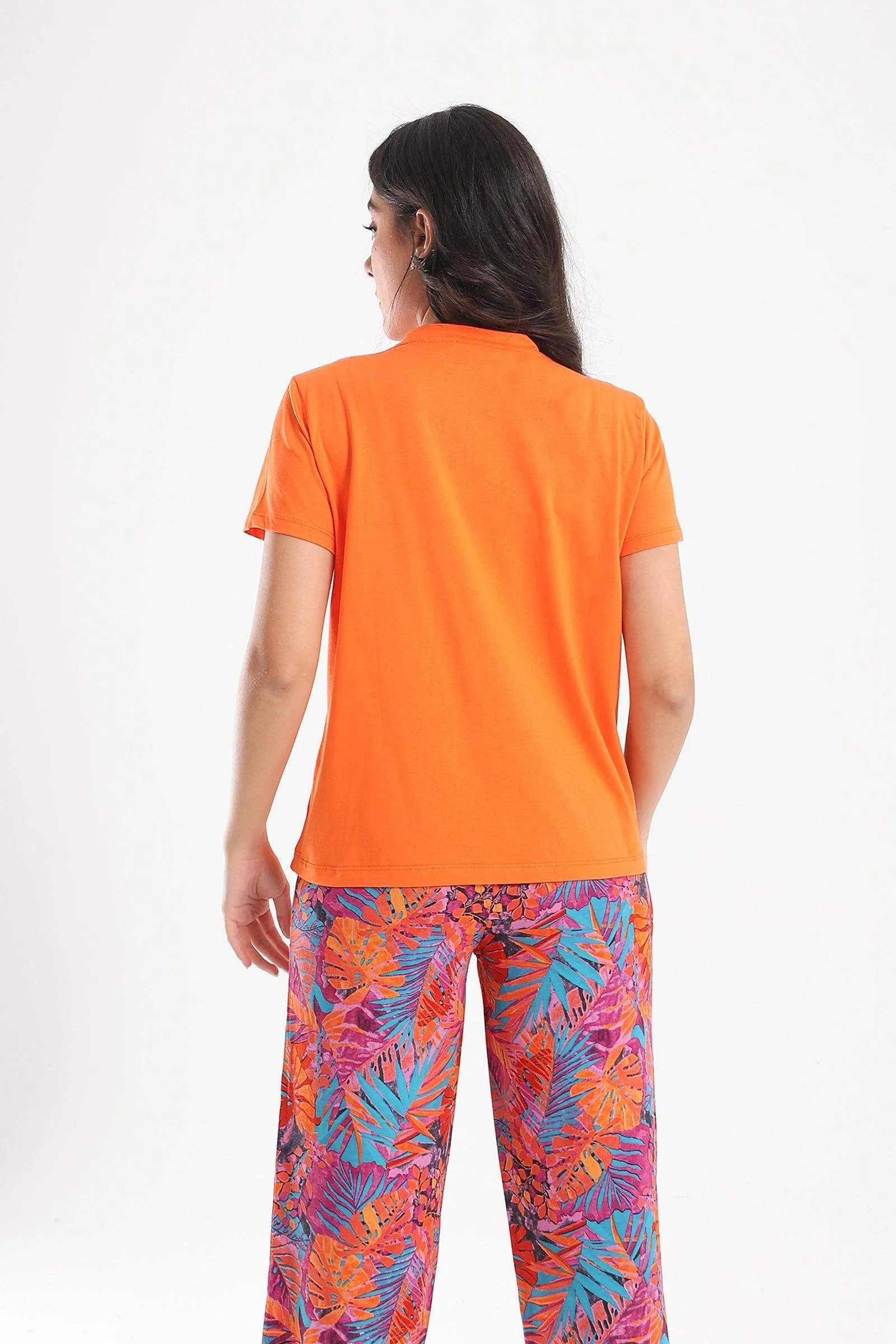 Cotton High Neck T-Shirt