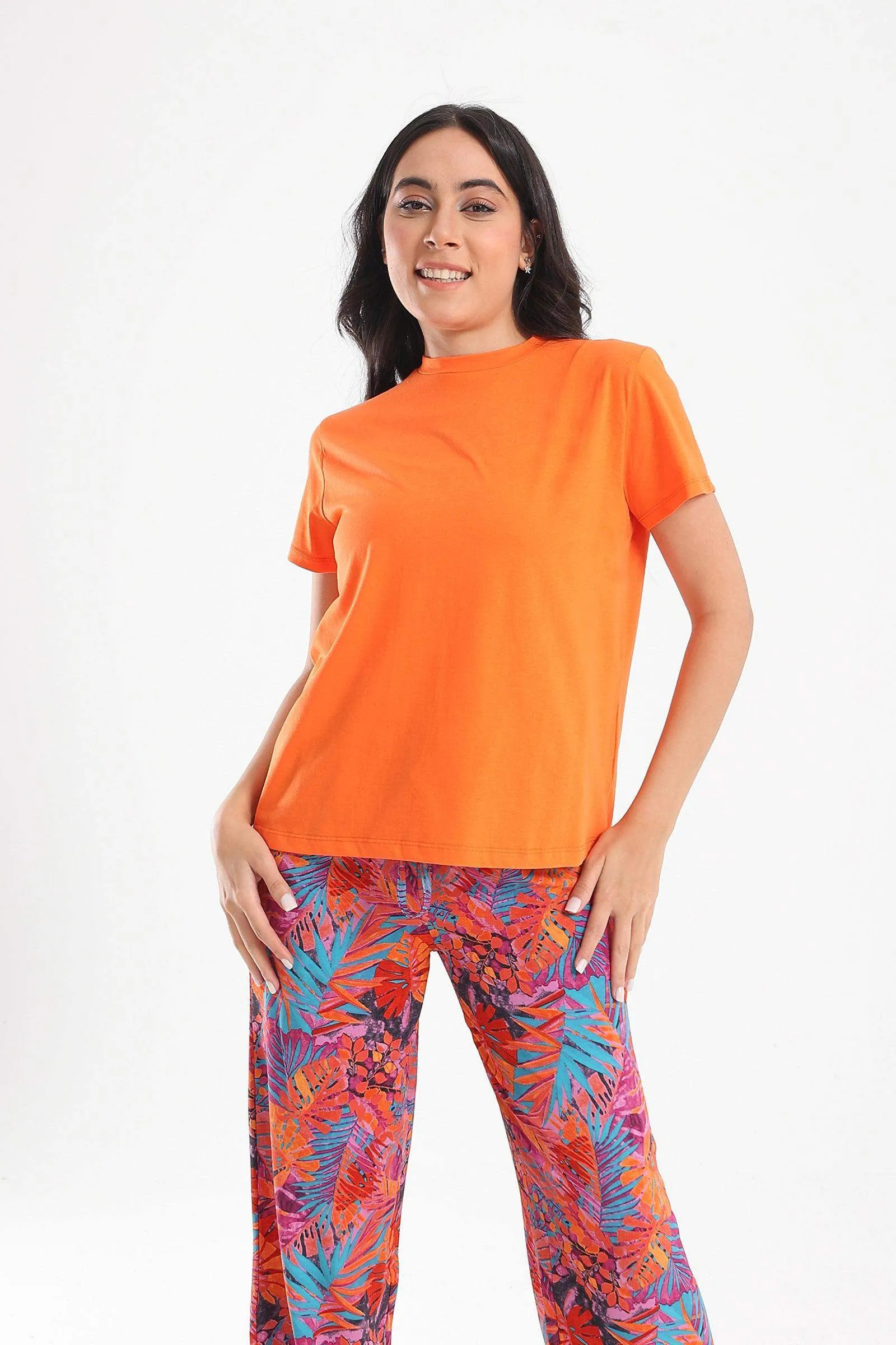 Cotton High Neck T-Shirt