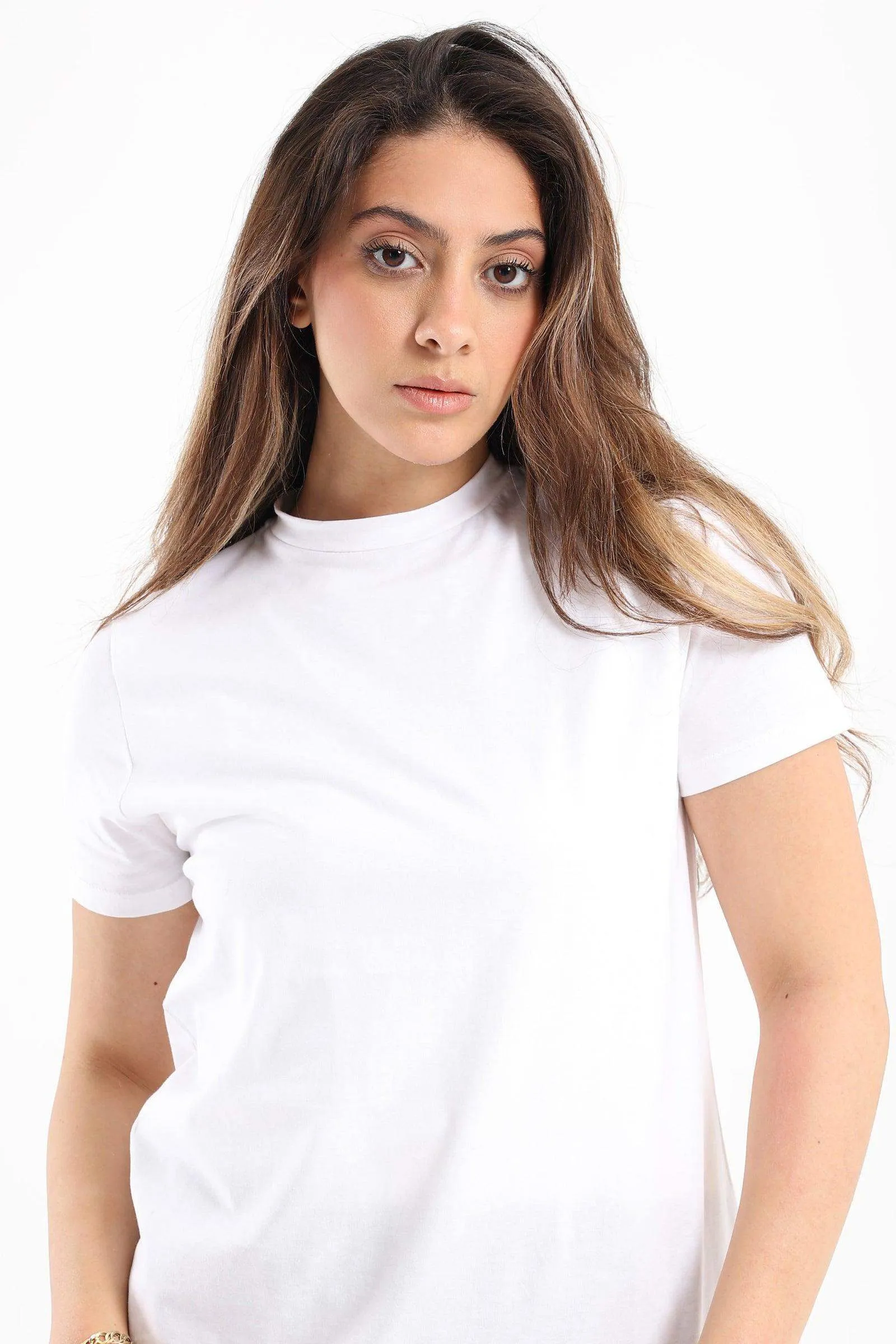Cotton High Neck T-Shirt