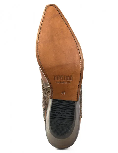 Cowboy Boots or Ankle Boots for Women and Men, Handcrafted Brown, Urban and Exotic 2500