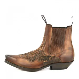 Cowboy Boots or Ankle Boots for Women and Men, Handcrafted Brown, Urban and Exotic 2500