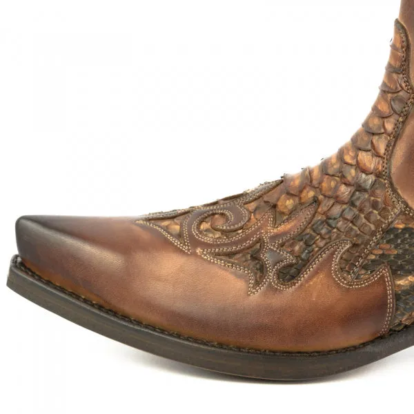 Cowboy Boots or Ankle Boots for Women and Men, Handcrafted Brown, Urban and Exotic 2500
