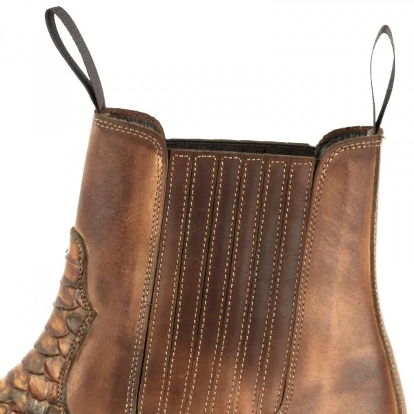 Cowboy Boots or Ankle Boots for Women and Men, Handcrafted Brown, Urban and Exotic 2500