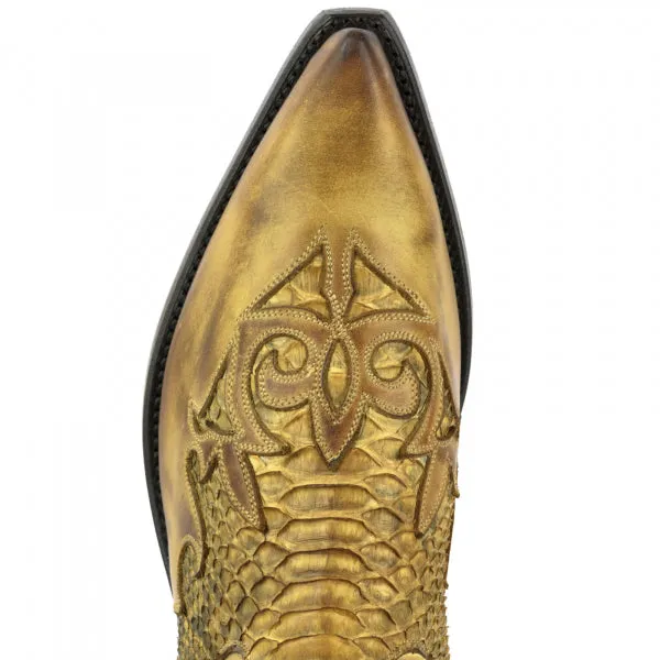 Cowboy Boots or Ankle Boots for Women and Men, Handcrafted, Yellow, Urban and Exotic 2500