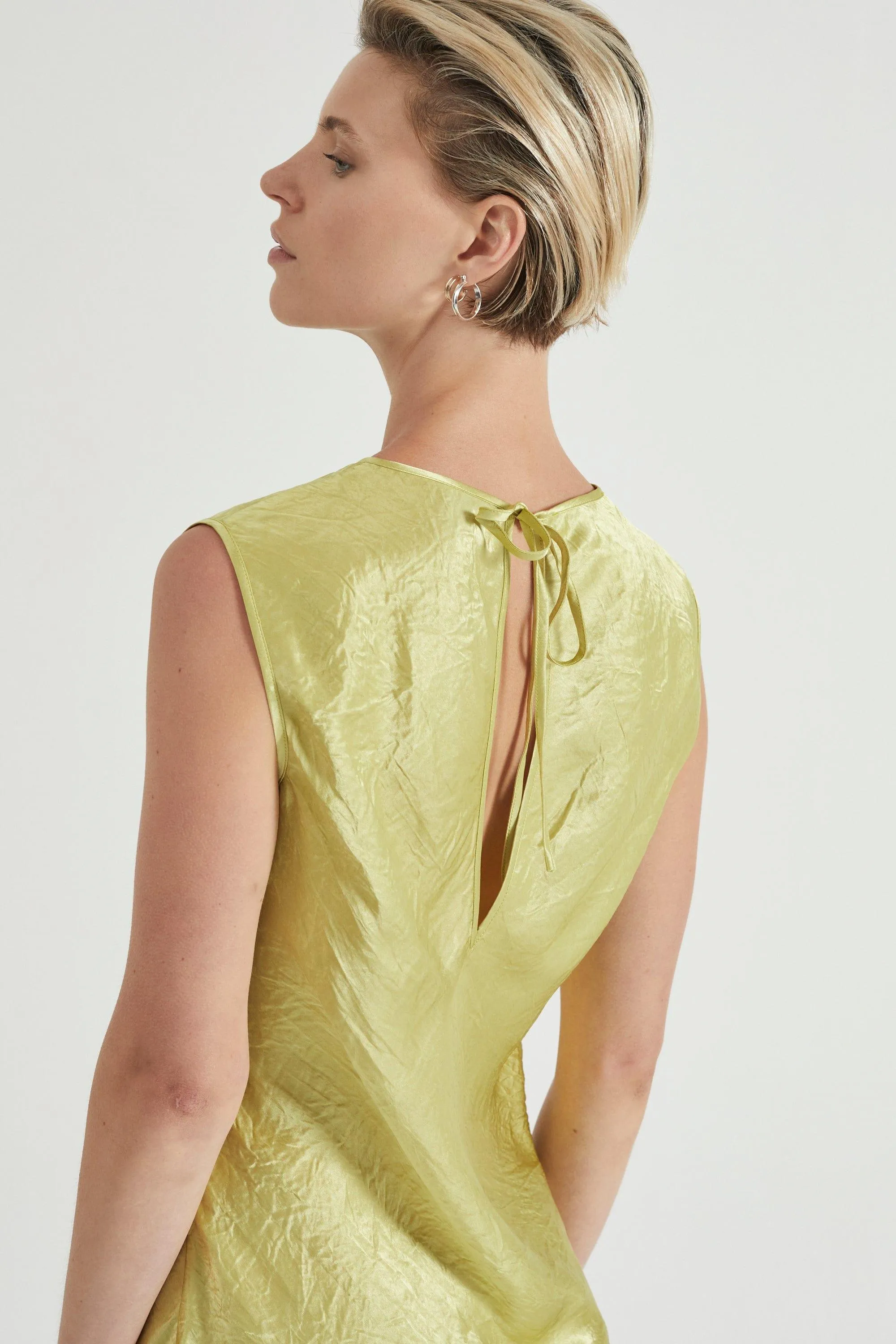 CRUSH BIAS MINI TANK DRESS | KIWI