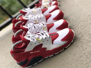 Custom Red and White Nike Huaraches