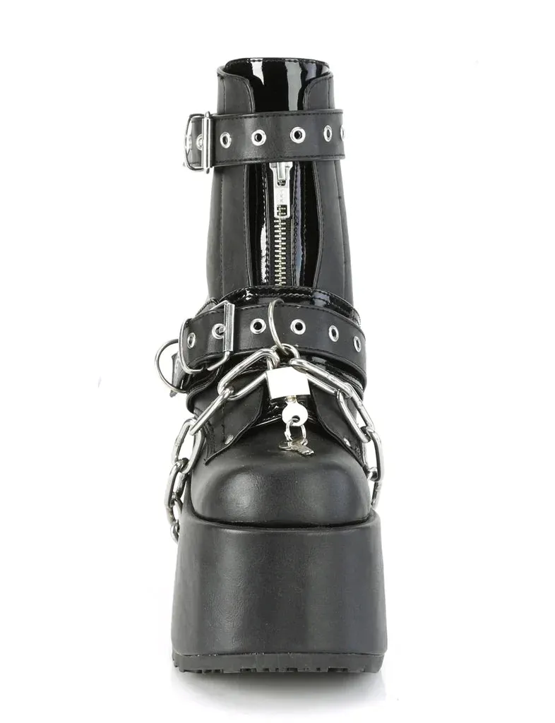 DEMONIA CAMEL-205 - BOOTS BLACK VEGAN LEATHER ✰ PRE ORDER ✰