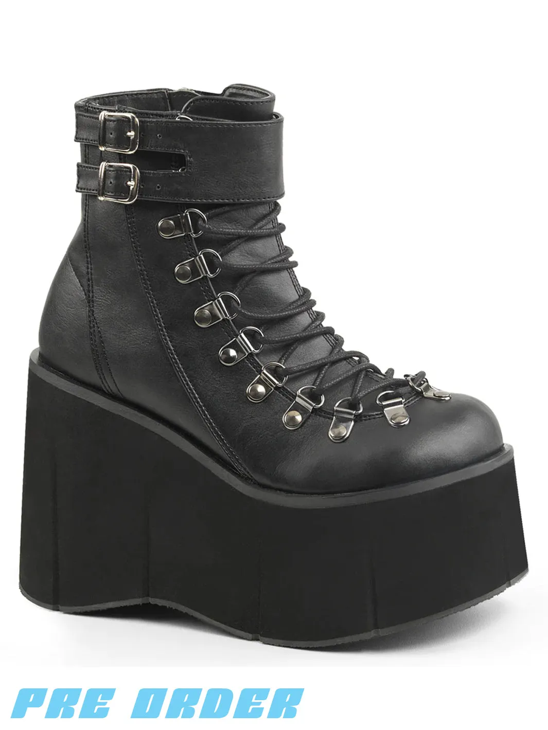 DEMONIA KERA-21 - BLACK VEGAN LEATHER ✰ PRE ORDER ✰