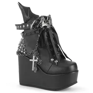 DEMONIA POISON-107 - BLACK VEGAN LEATHER ✰ PRE ORDER ✰