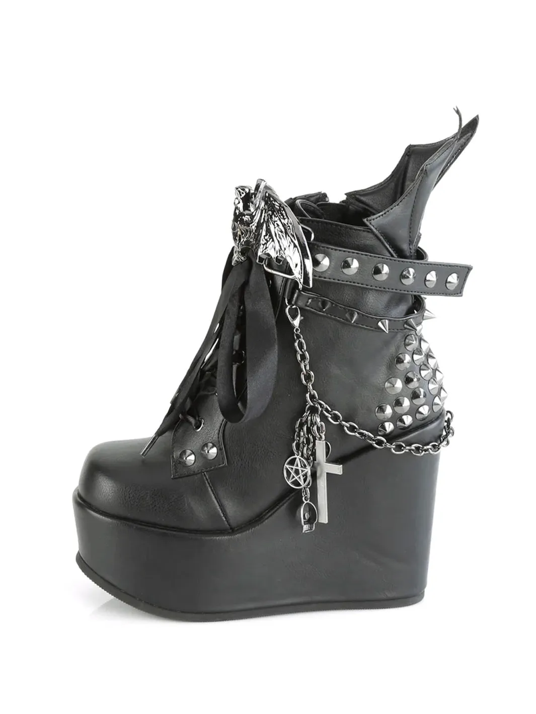 DEMONIA POISON-107 - BLACK VEGAN LEATHER ✰ PRE ORDER ✰