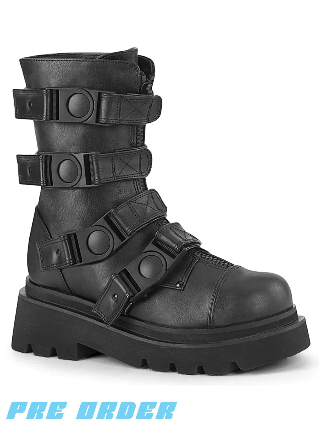 DEMONIA RENEGADE-55 - BLACK VEGAN LEATHER ✰ PRE ORDER ✰