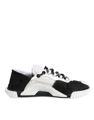 Dolce&Gabbana NS1 Women White Black Sneakers Leather Casual Trainer Shoes EUR 41