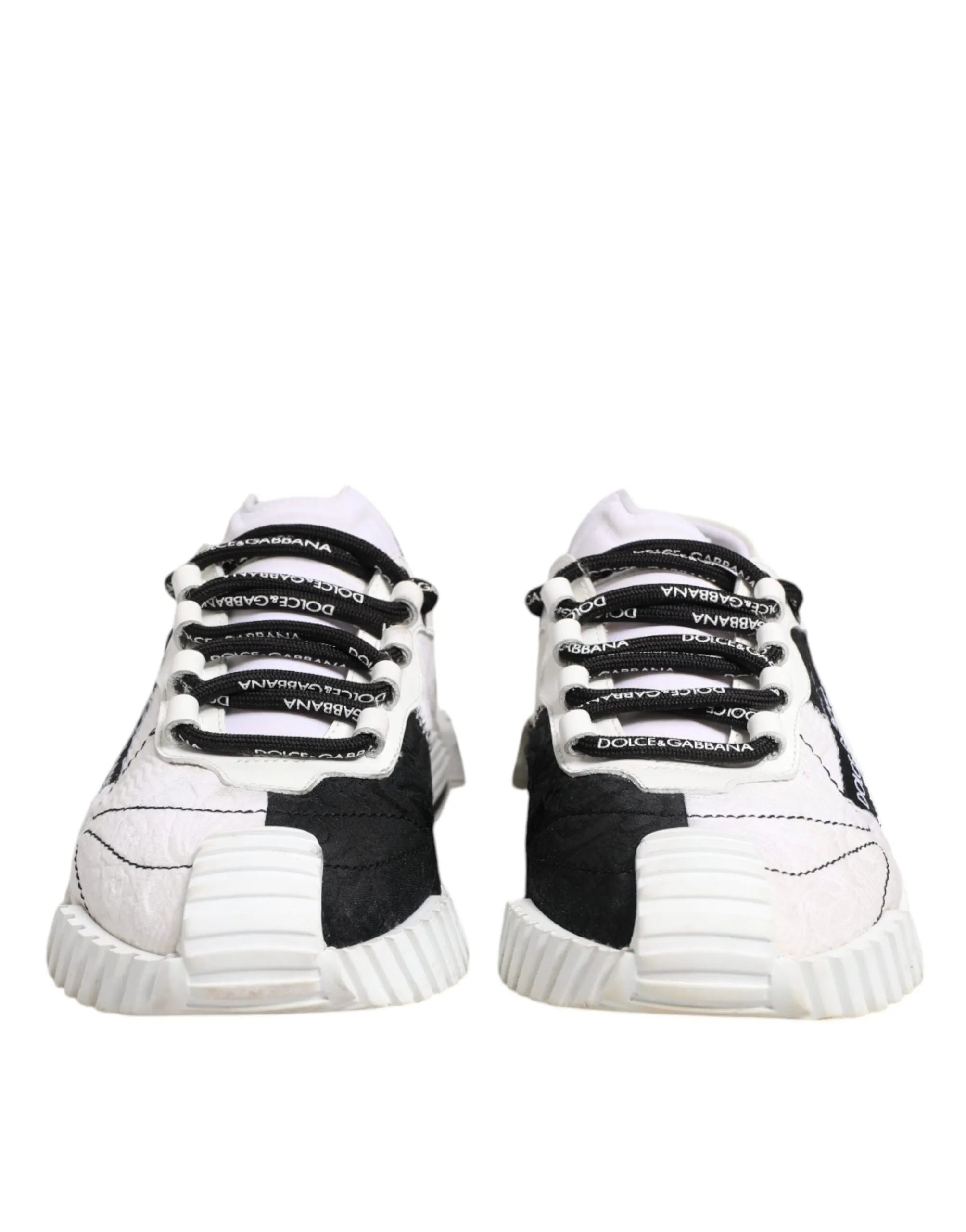 Dolce&Gabbana NS1 Women White Black Sneakers Leather Casual Trainer Shoes EUR 41