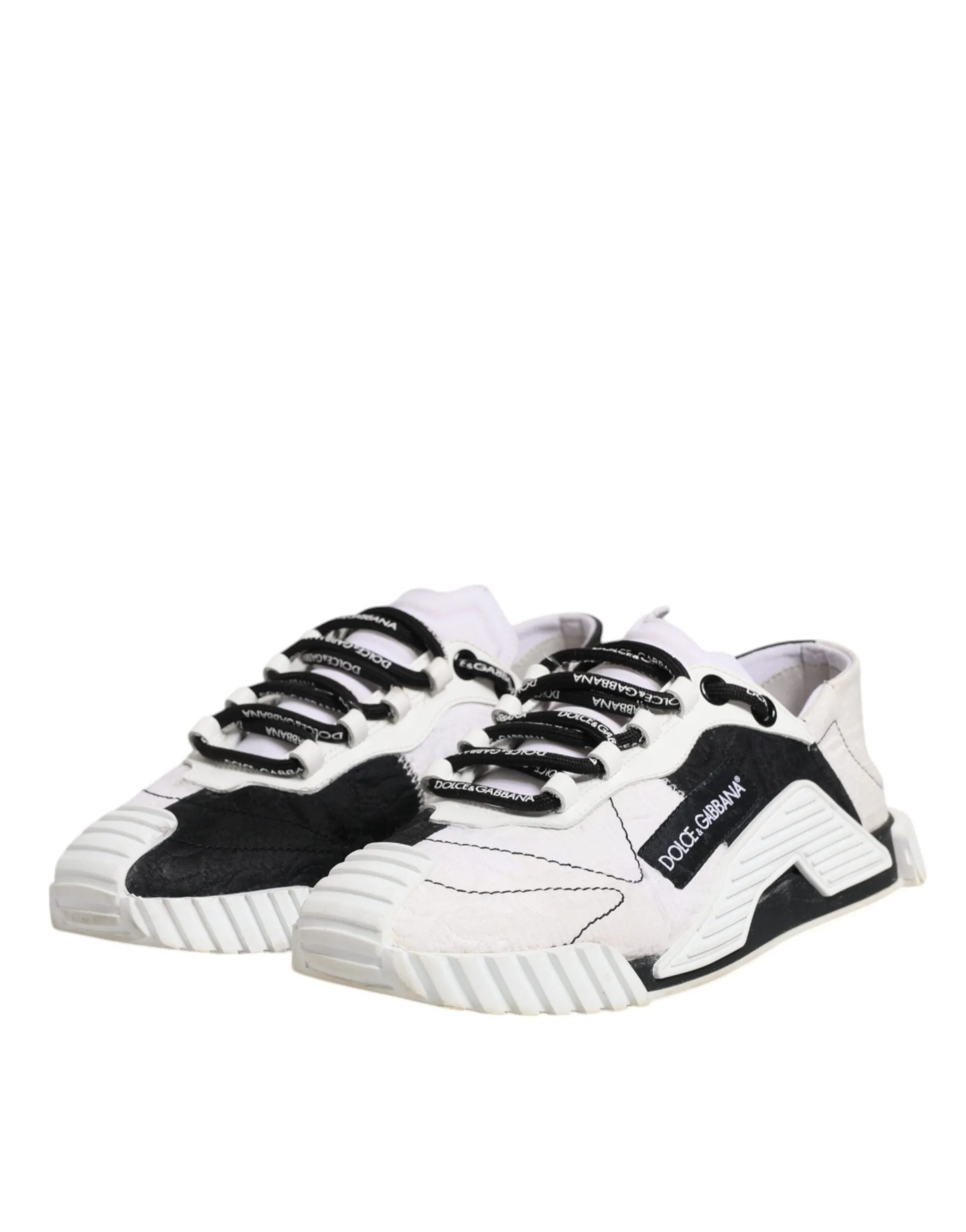 Dolce&Gabbana NS1 Women White Black Sneakers Leather Casual Trainer Shoes EUR 41