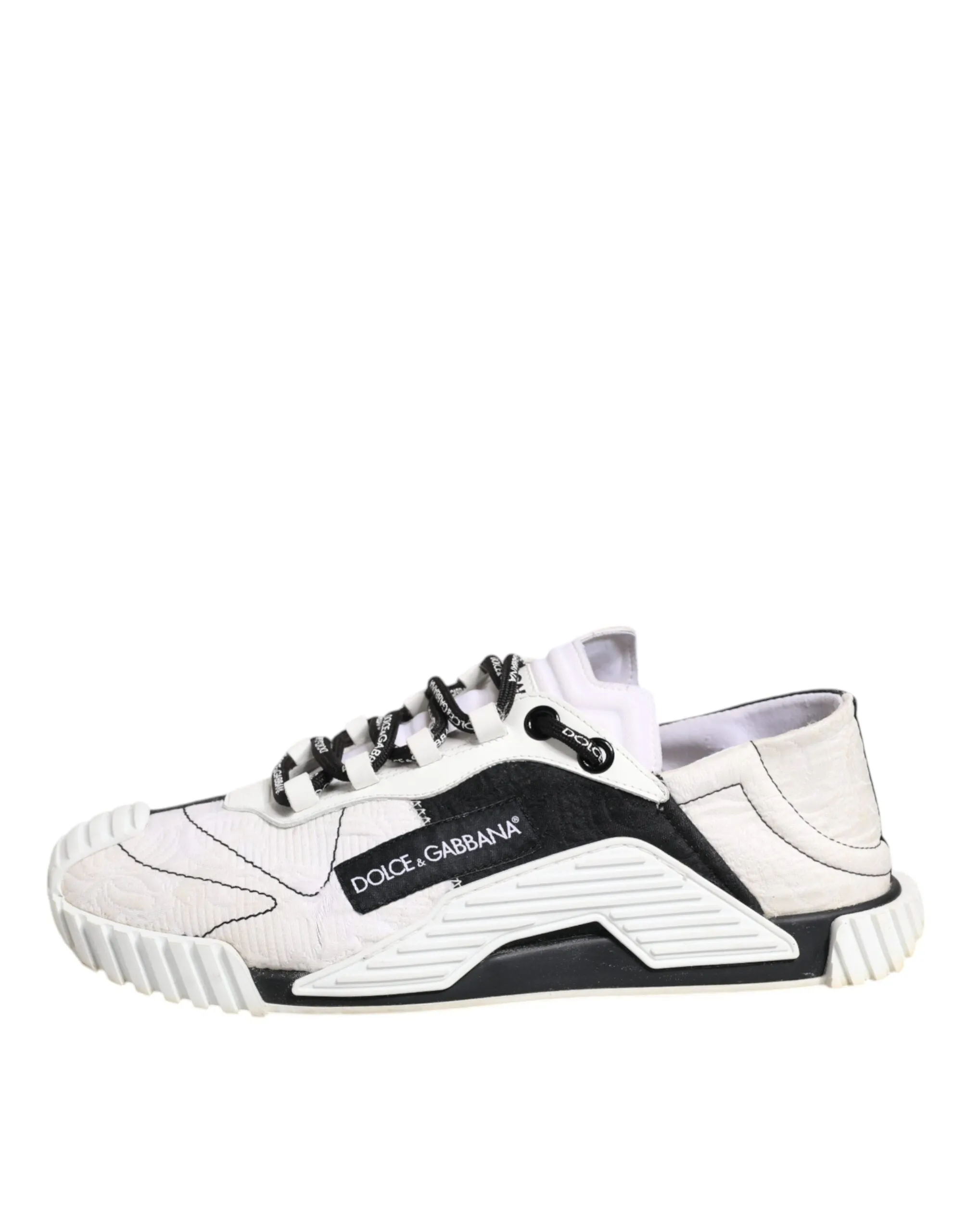 Dolce&Gabbana NS1 Women White Black Sneakers Leather Casual Trainer Shoes EUR 41