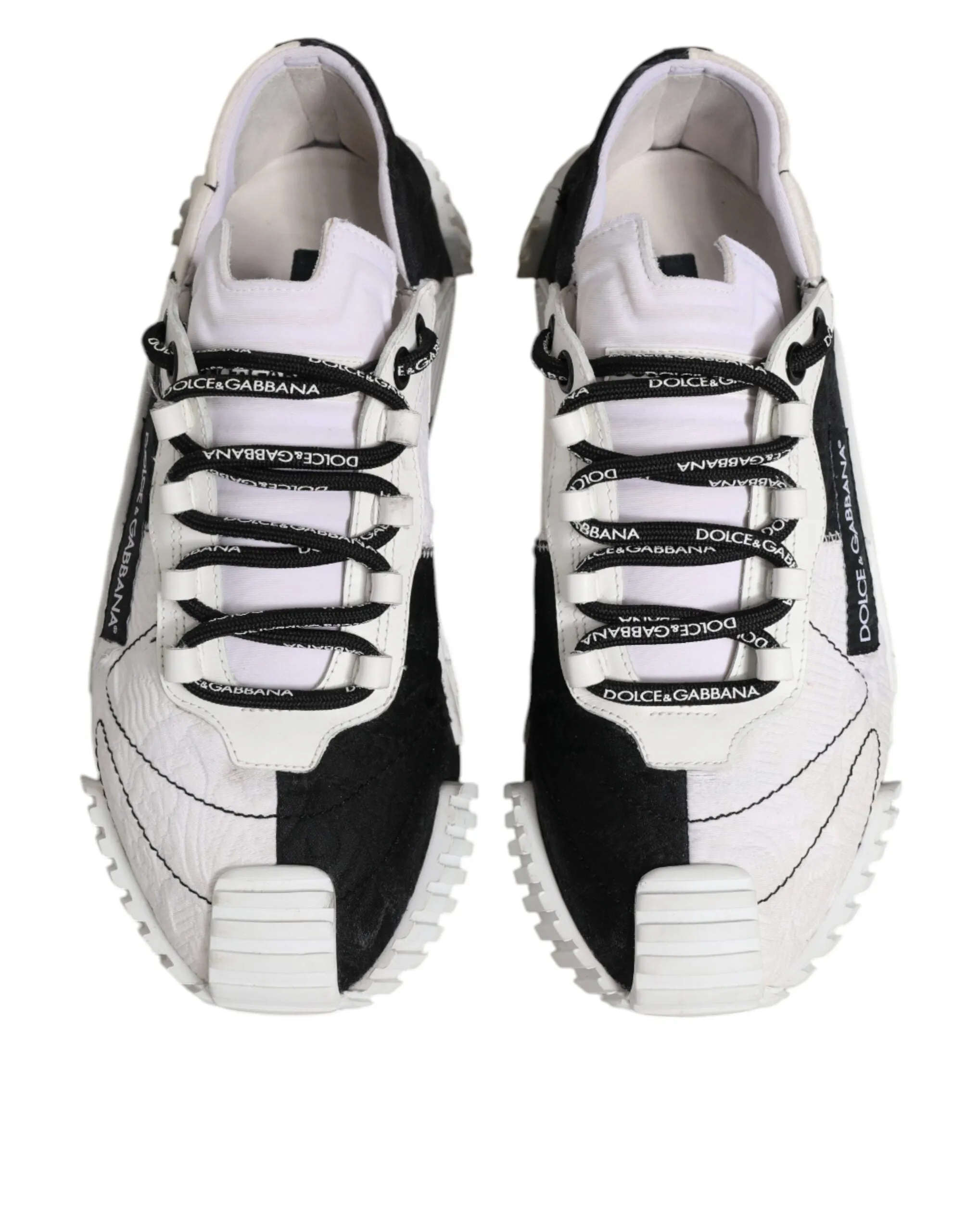 Dolce&Gabbana NS1 Women White Black Sneakers Leather Casual Trainer Shoes EUR 41