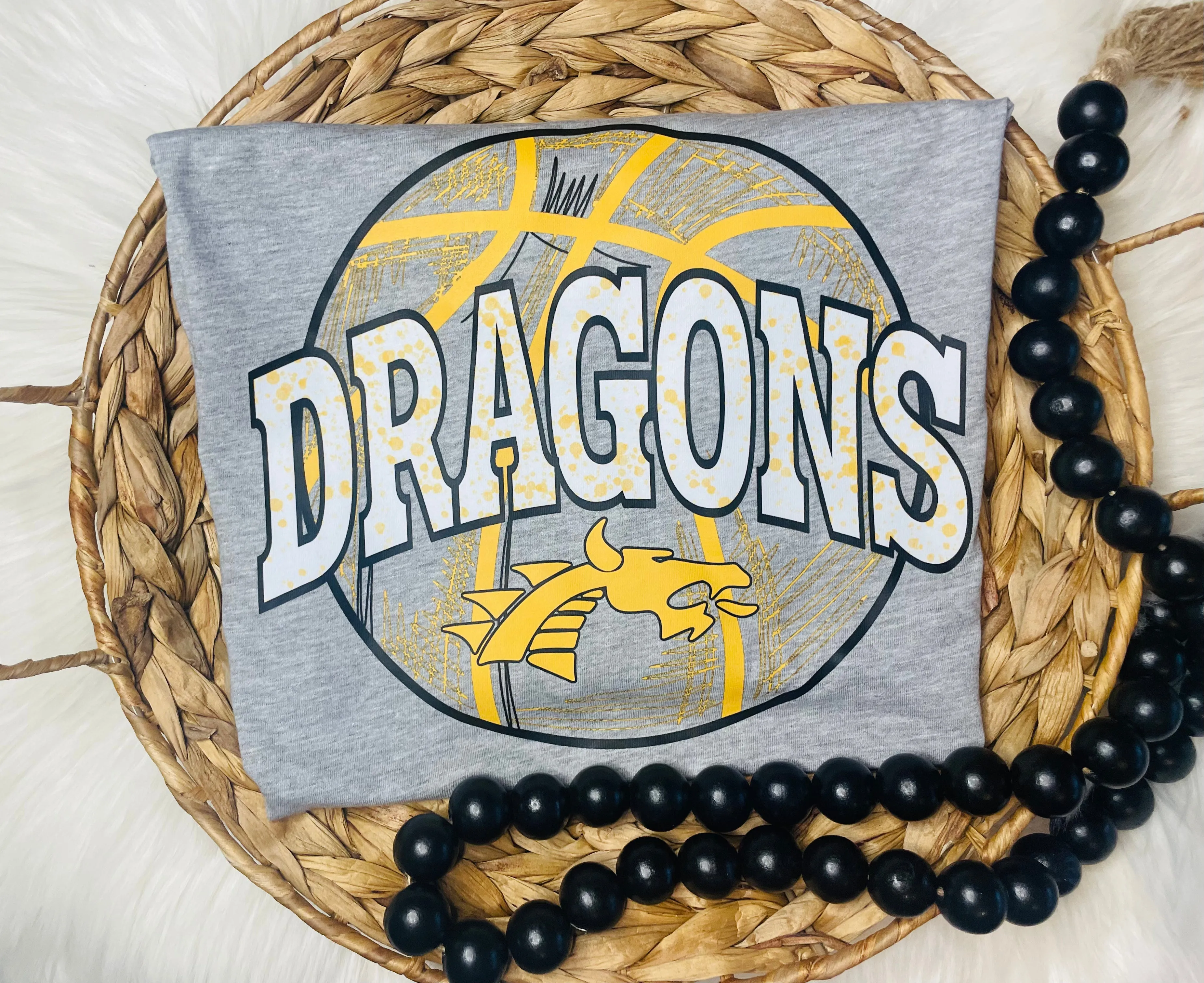 Dragons Basketball Scribble