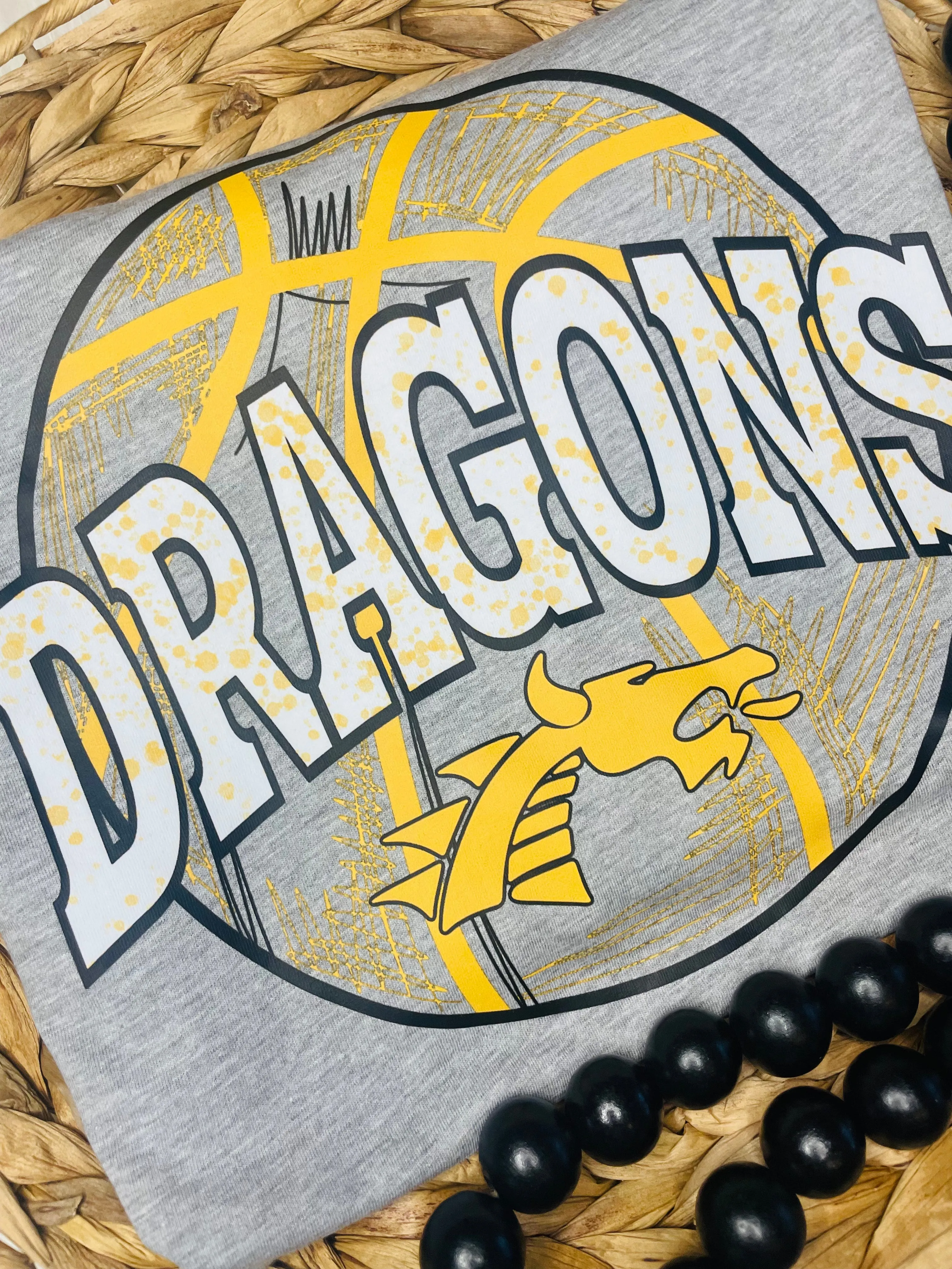 Dragons Basketball Scribble