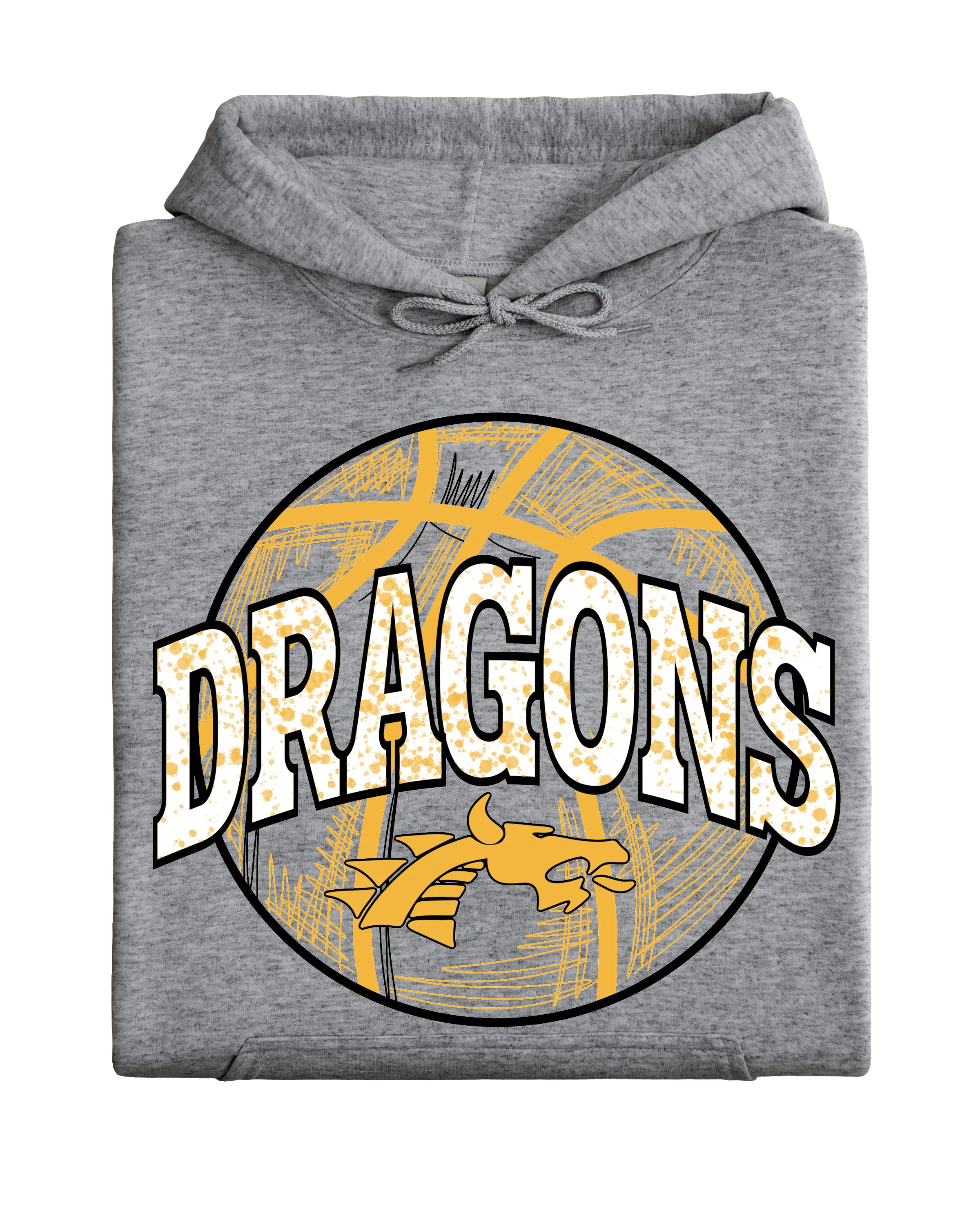 Dragons Basketball Scribble
