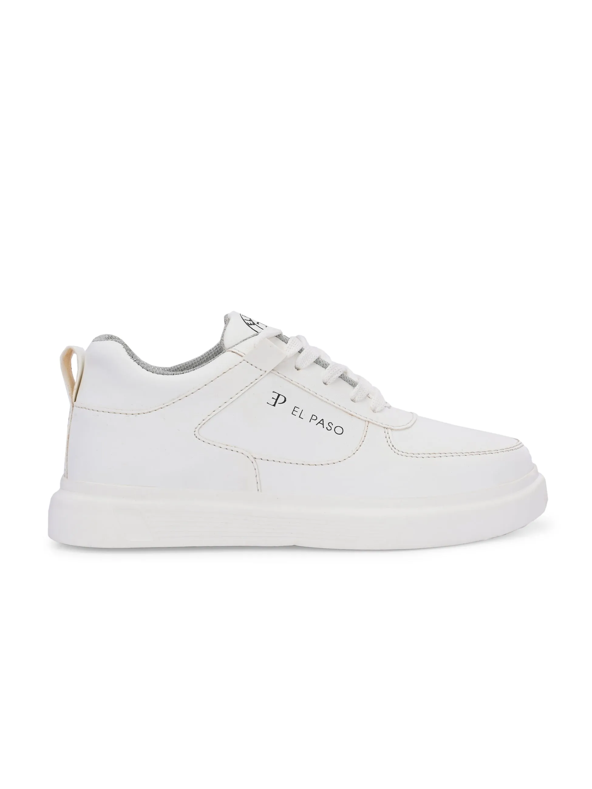 EL PASO Faux Leather Casual Lace Up Sneakers For Women