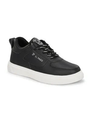 EL PASO Faux Leather Casual Lace Up Sneakers For Women