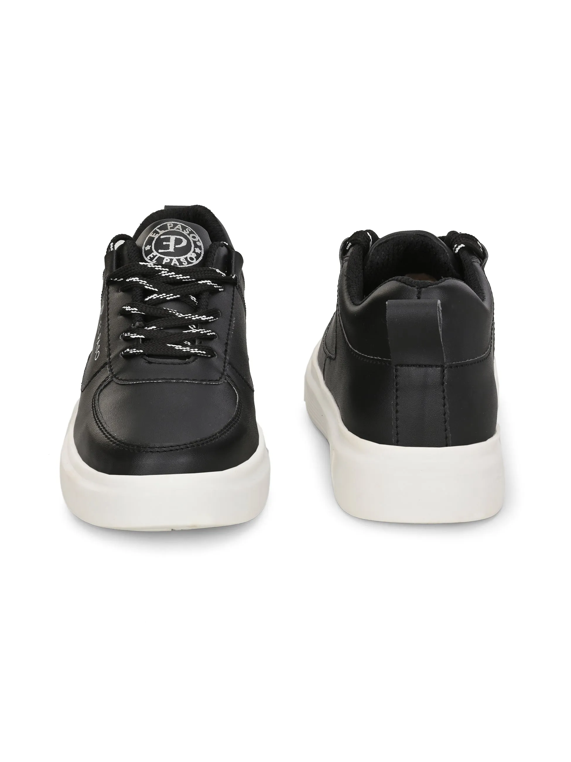 EL PASO Faux Leather Casual Lace Up Sneakers For Women