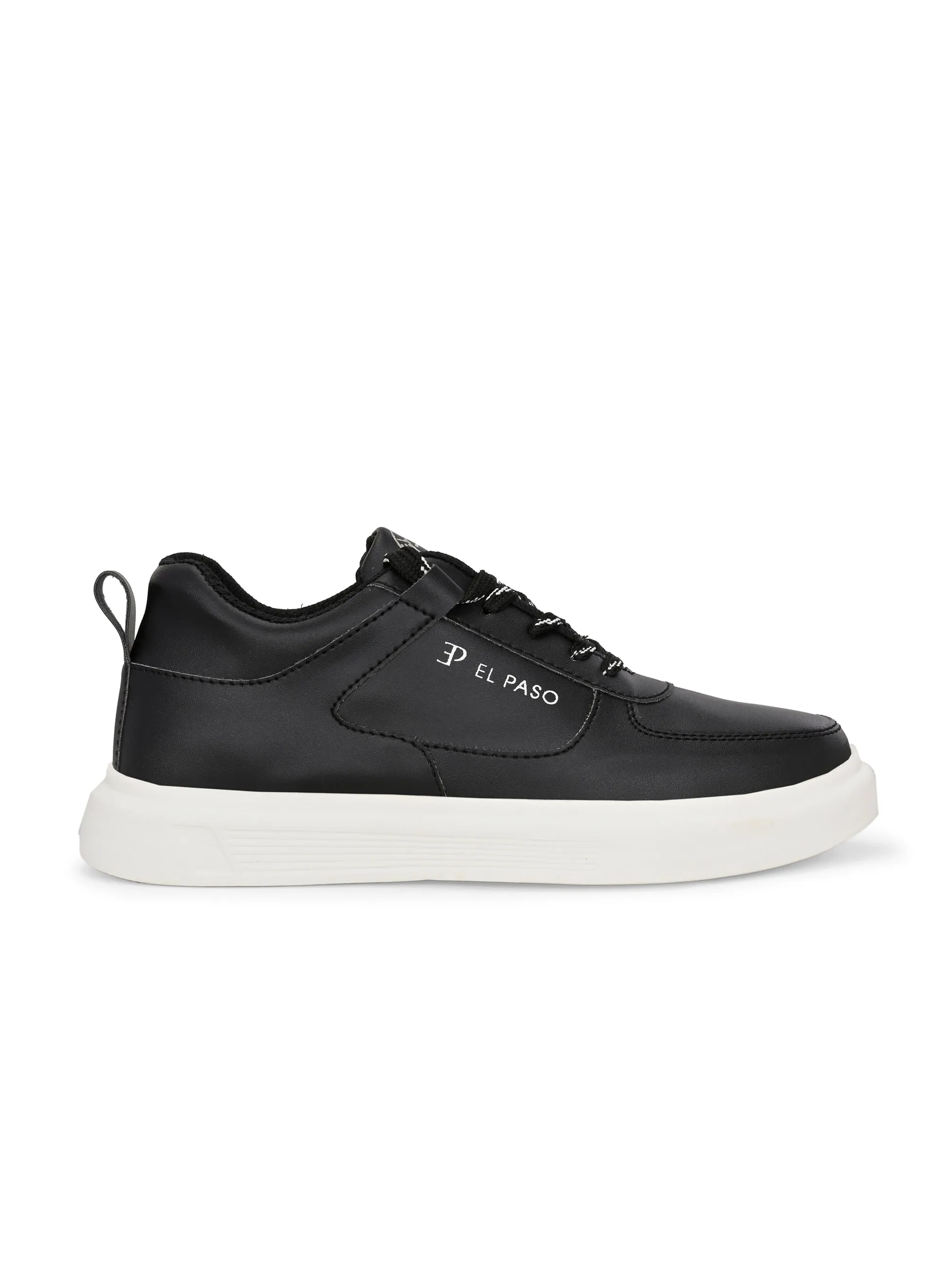 EL PASO Faux Leather Casual Lace Up Sneakers For Women