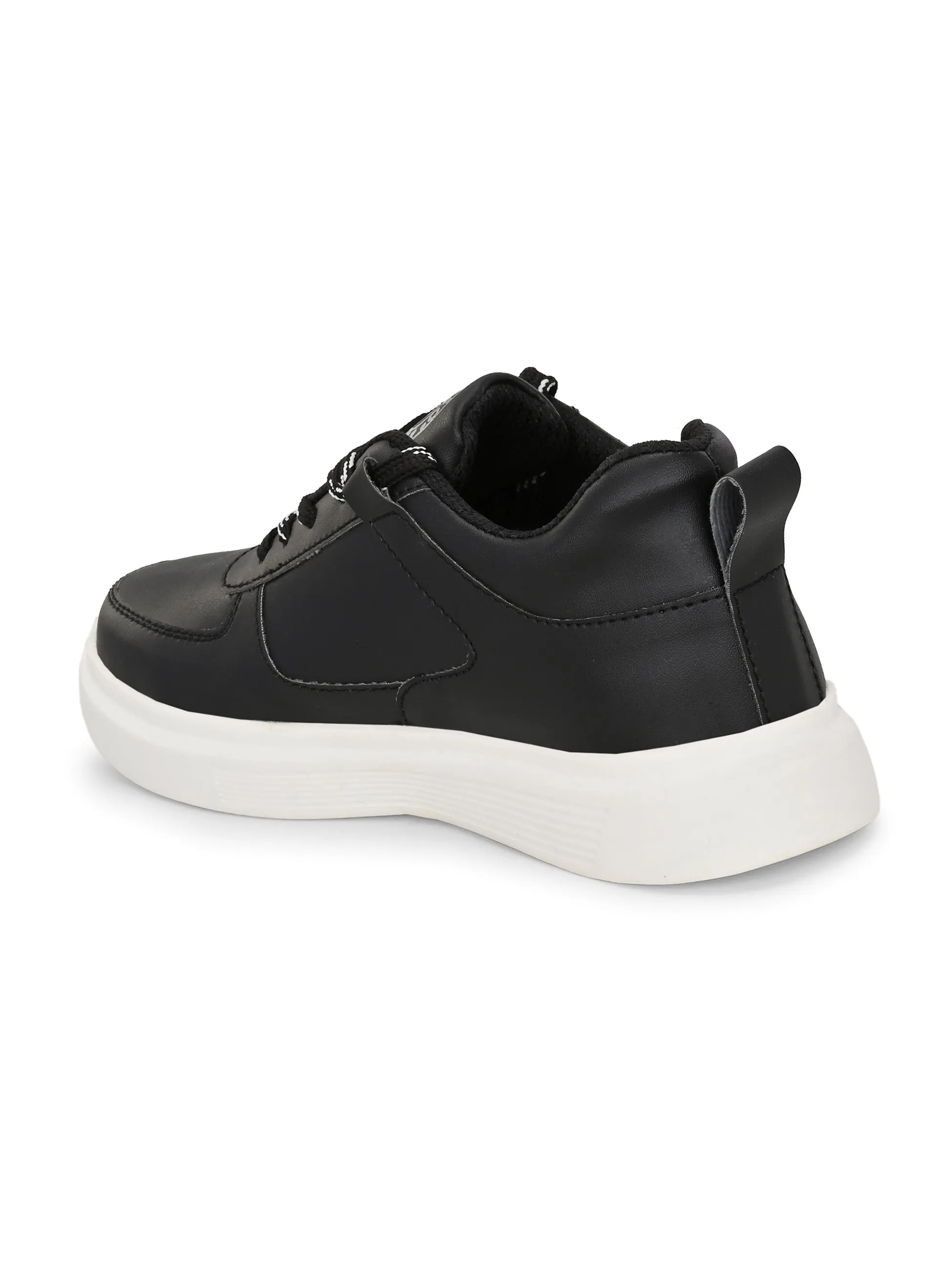 EL PASO Faux Leather Casual Lace Up Sneakers For Women
