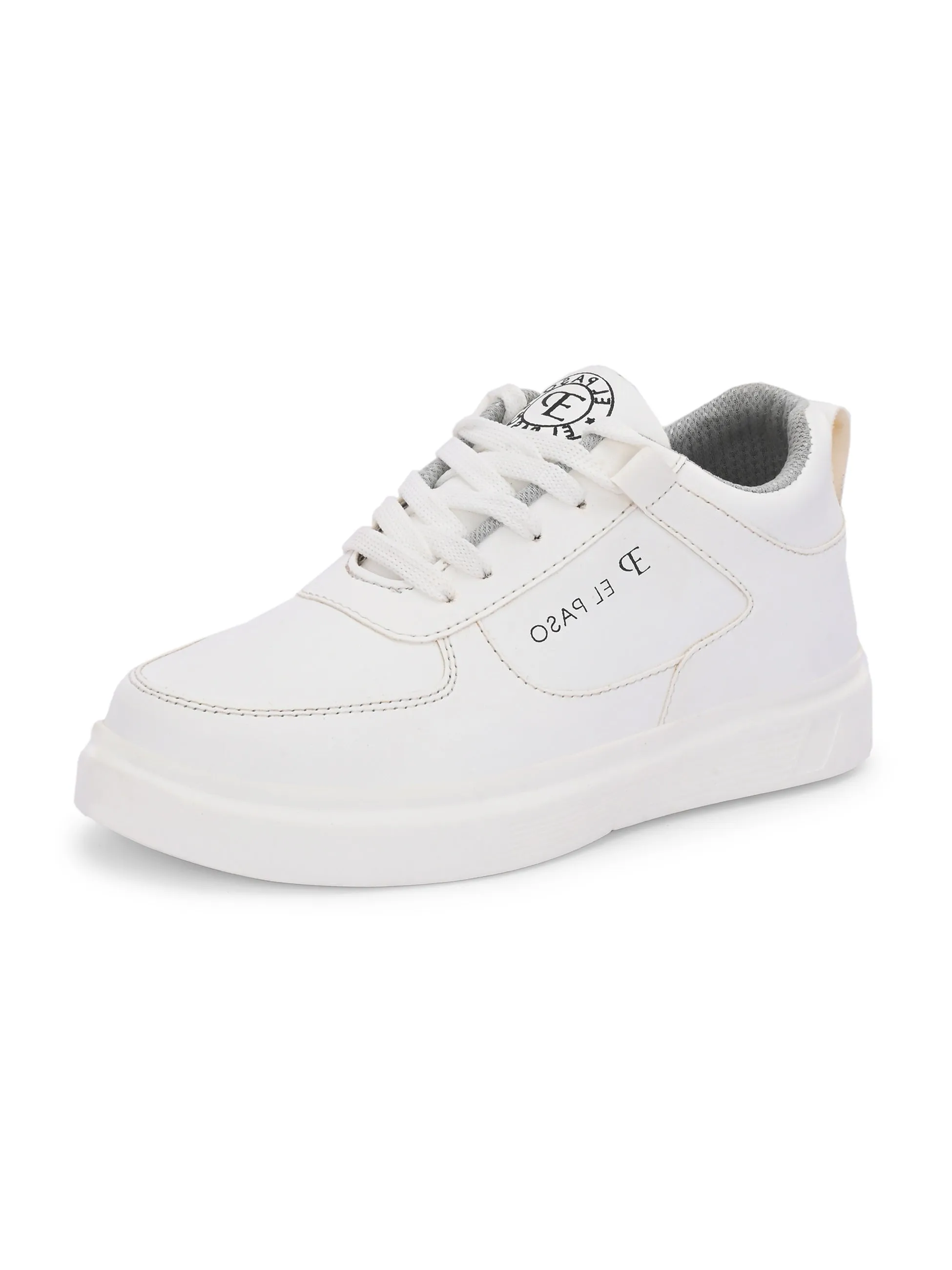 EL PASO Faux Leather Casual Lace Up Sneakers For Women