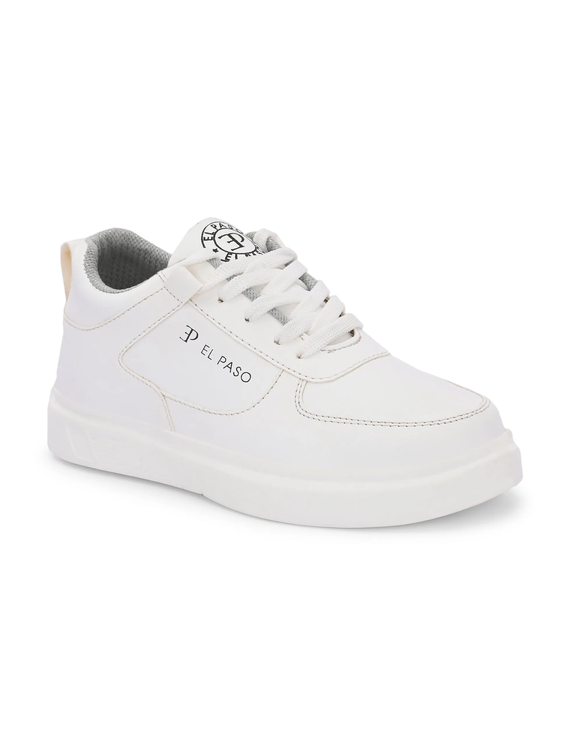 EL PASO Faux Leather Casual Lace Up Sneakers For Women