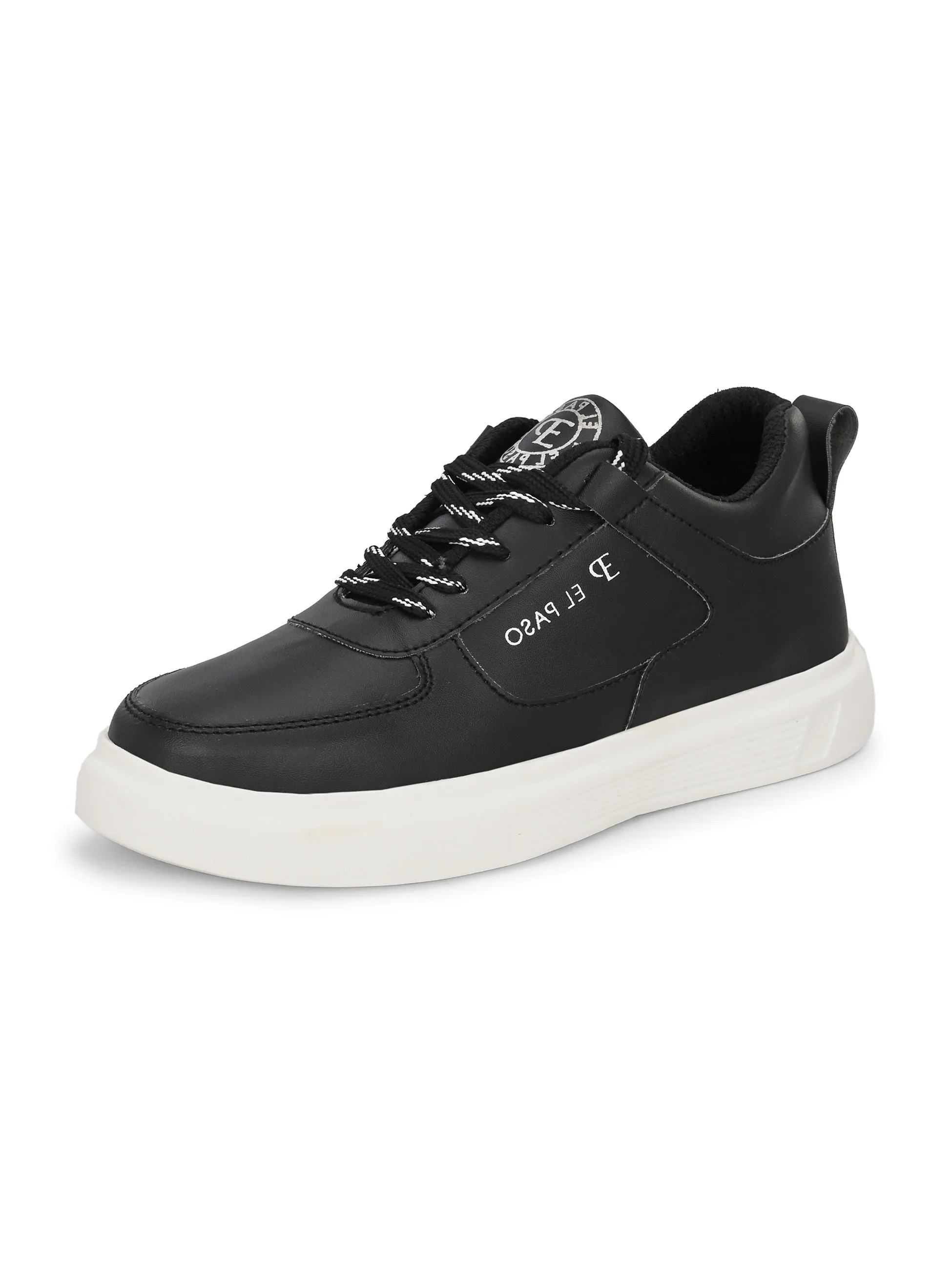 EL PASO Faux Leather Casual Lace Up Sneakers For Women
