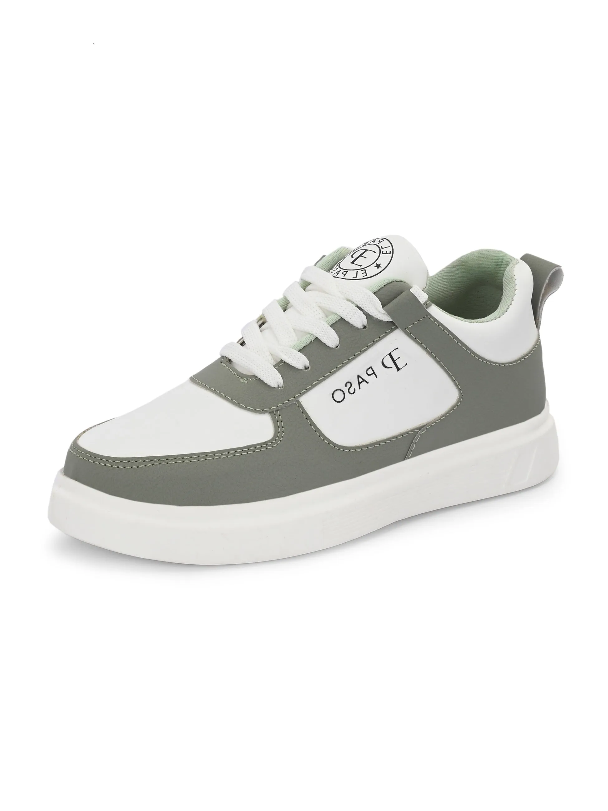 EL PASO Faux Leather Casual Lace Up Sneakers For Women