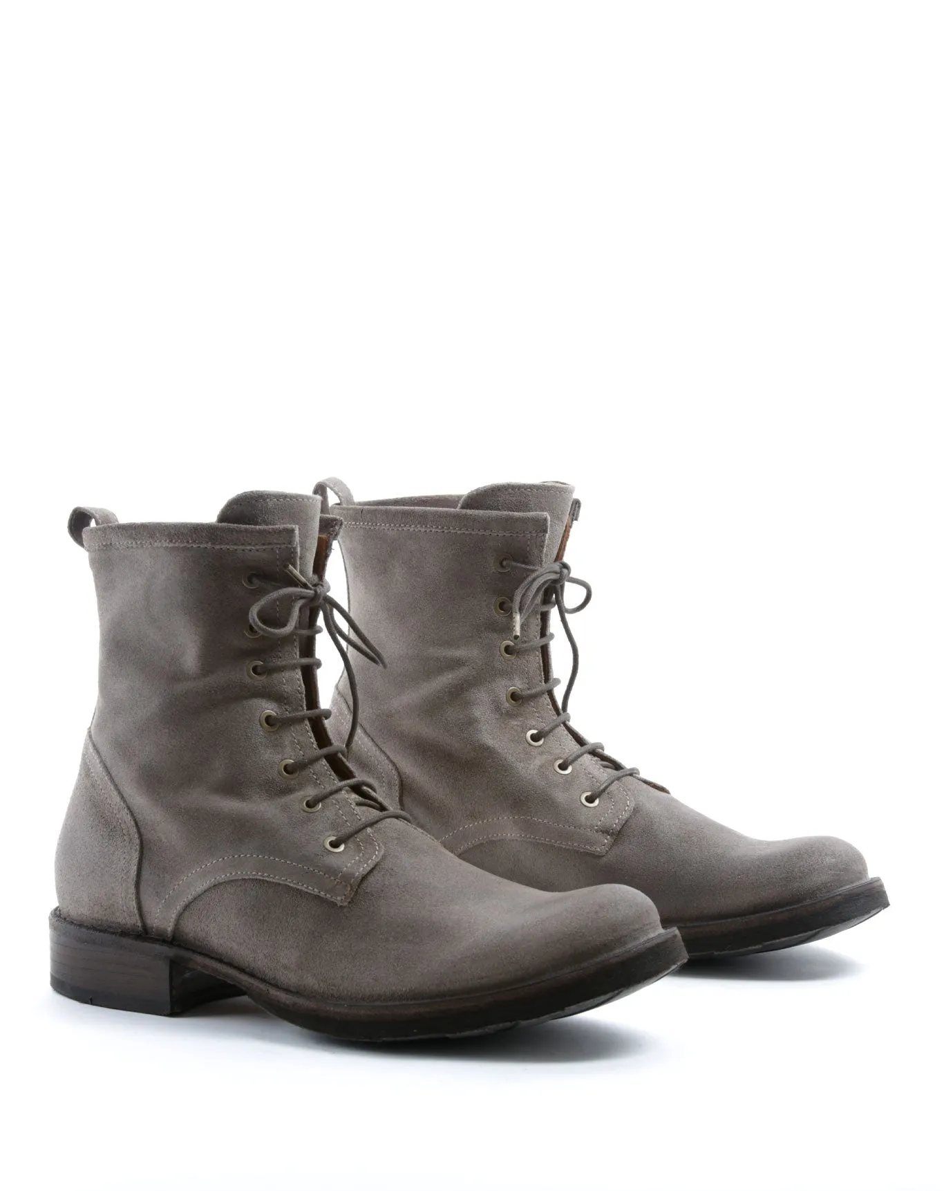 ELME Taupe Suede Lace-up Boots