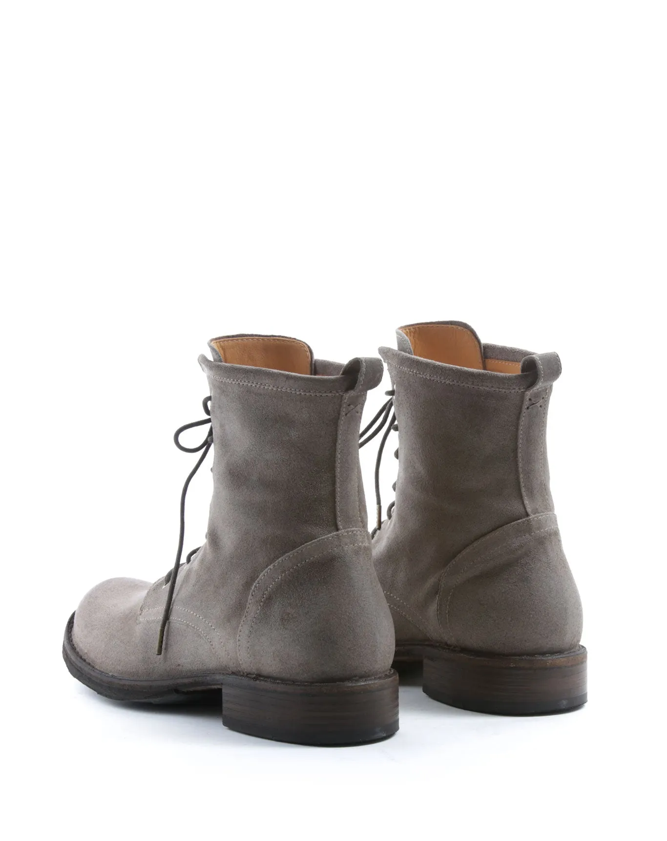 ELME Taupe Suede Lace-up Boots