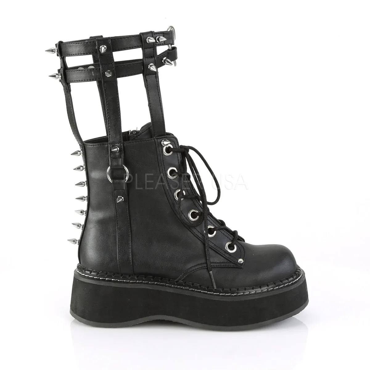 EMILY-357  Black Vegan Leather