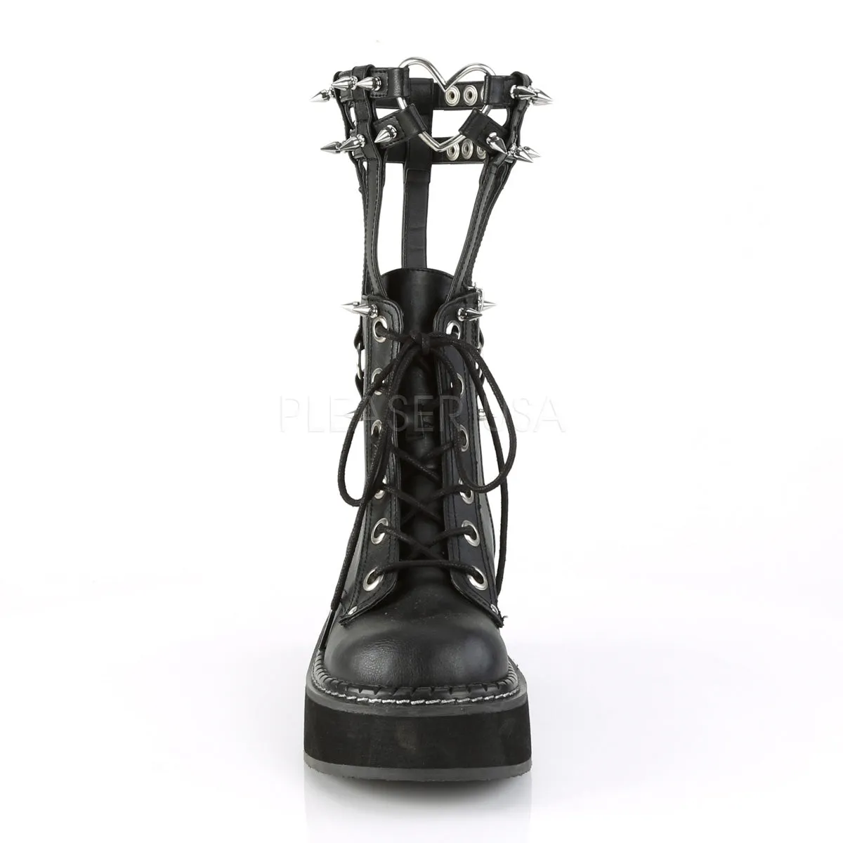 EMILY-357  Black Vegan Leather