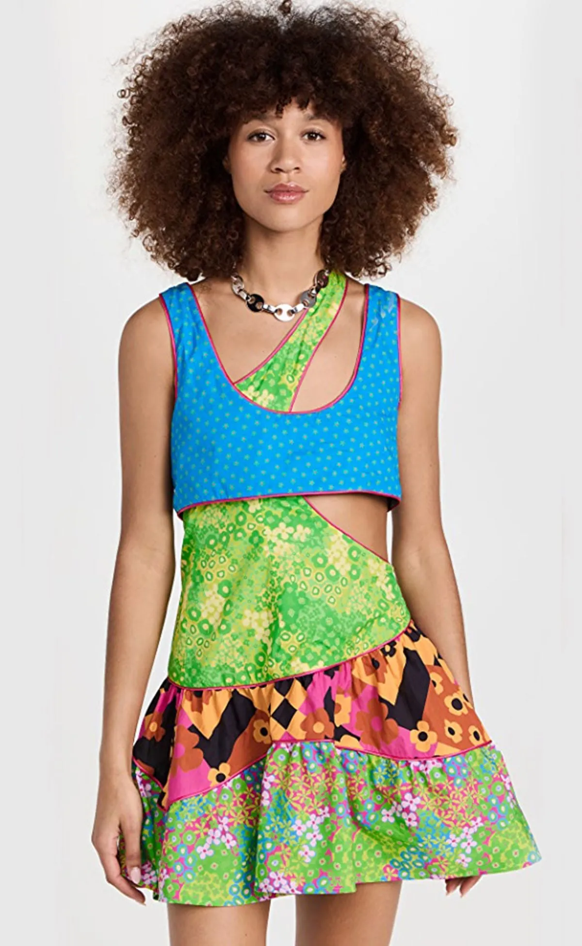 E.T. Dress in Mixed Ditsy Florals