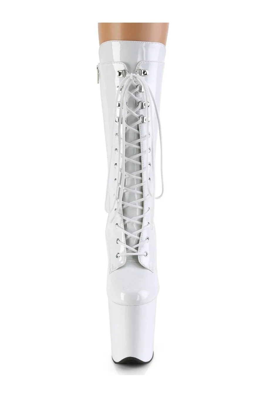 FLAMINGO-1050 Exotic Boot | White Patent