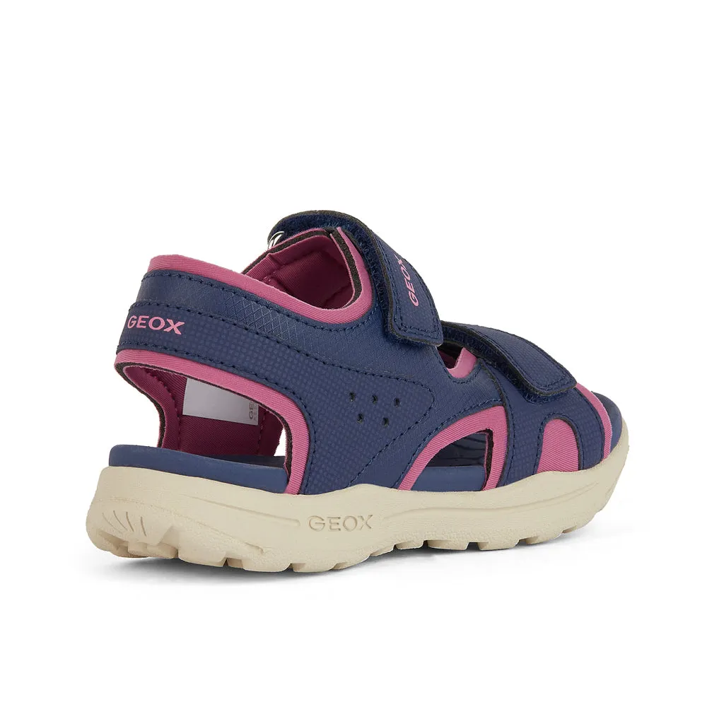 Geox J Vaniett G. A - LYCRA PR.DBK  Navy/Fuchsia Sandals