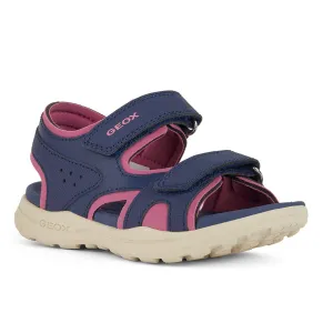 Geox J Vaniett G. A - LYCRA PR.DBK  Navy/Fuchsia Sandals