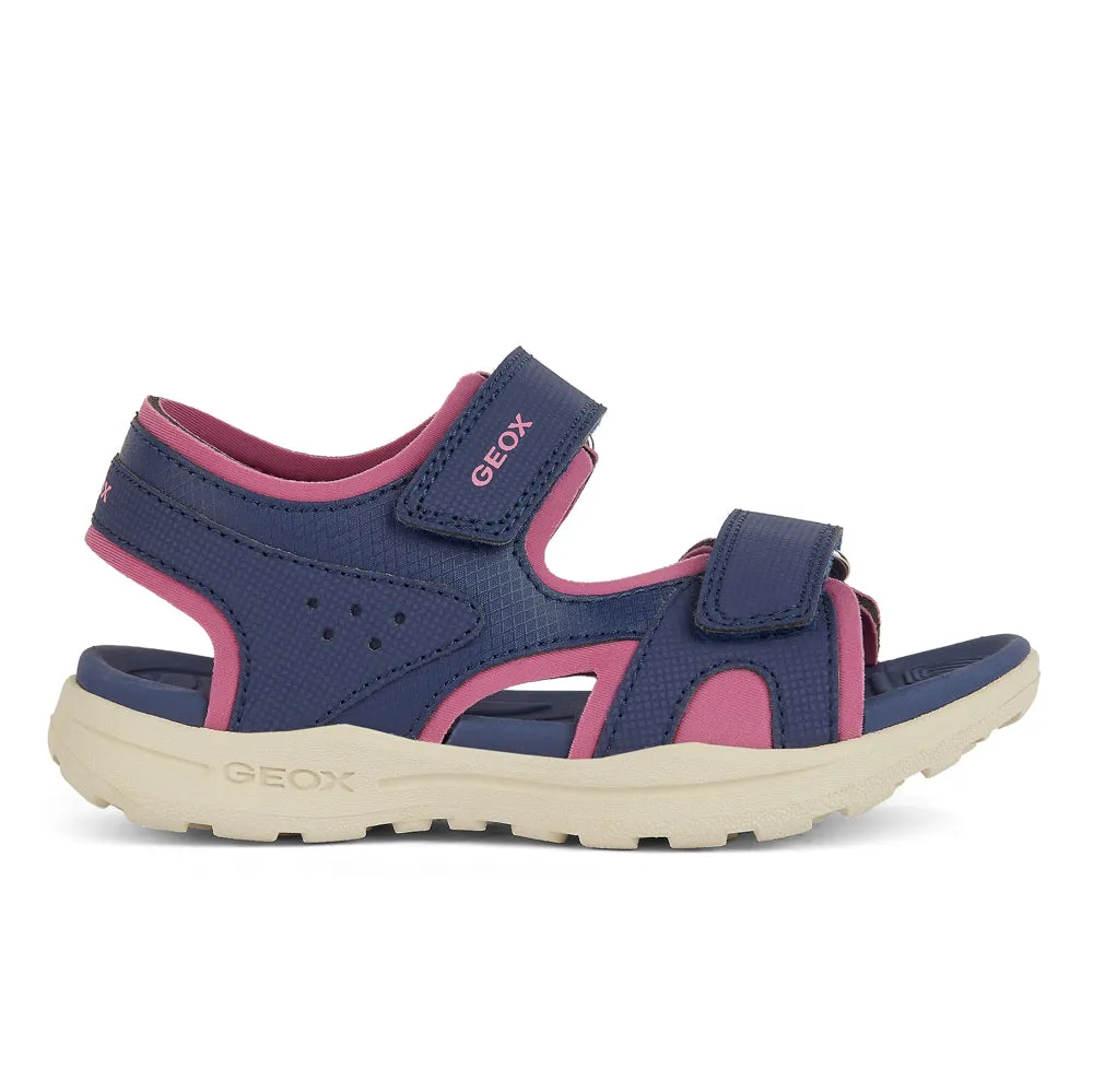 Geox J Vaniett G. A - LYCRA PR.DBK  Navy/Fuchsia Sandals