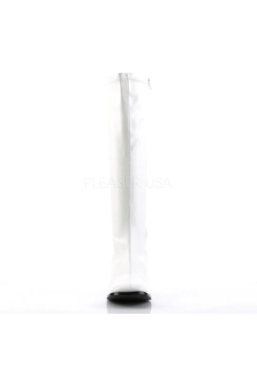 GOGO-300 Go Go Boot | White Faux Leather