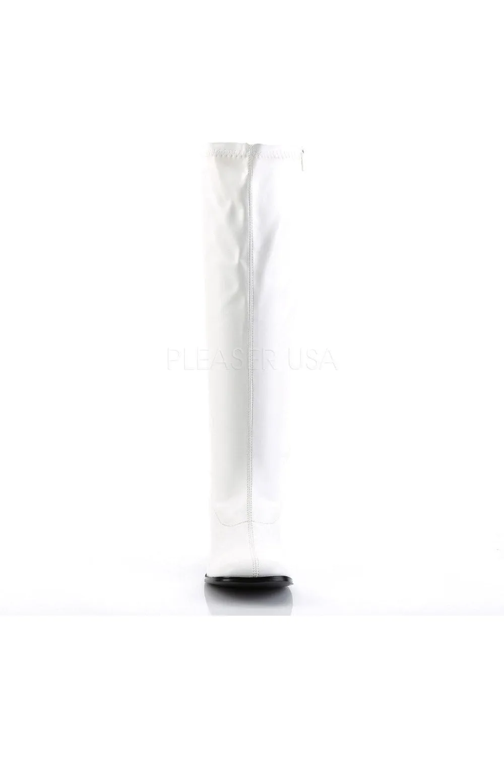 GOGO-300WC Go Go Boot | White Faux Leather