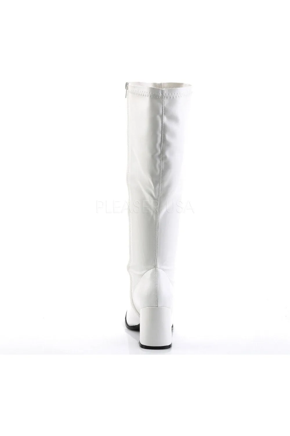 GOGO-300WC Go Go Boot | White Faux Leather