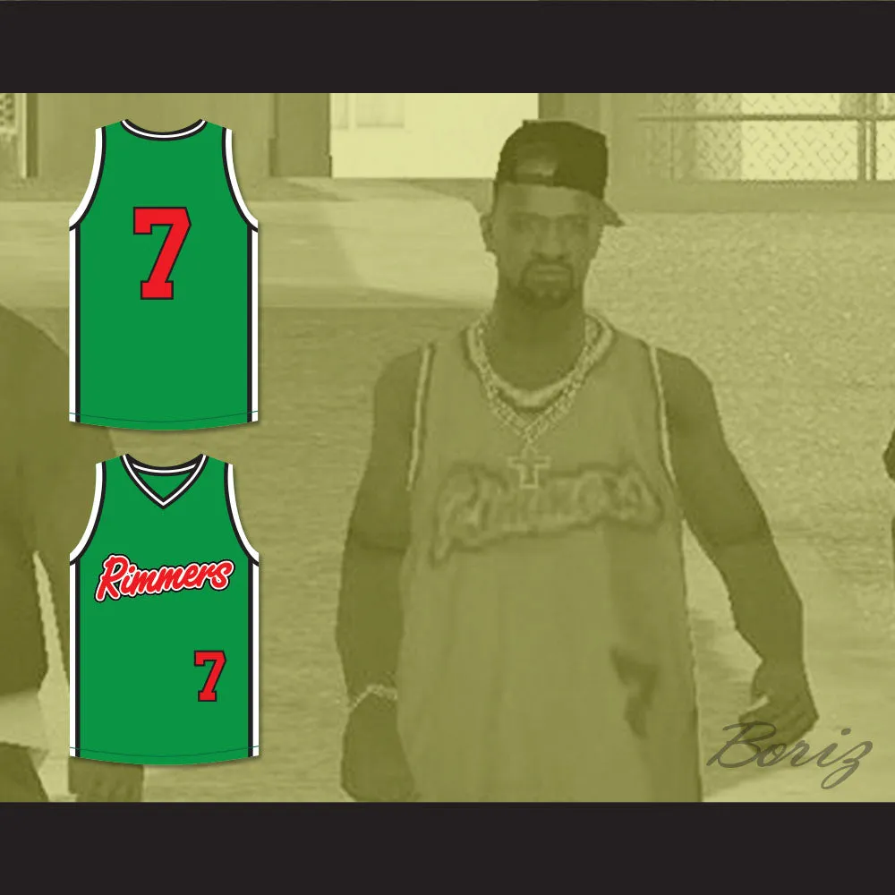 Grove Street Families 7 Los Santos Rimmers Basketball Jersey
