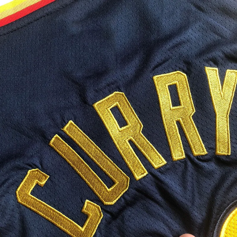 G.State Warriors #30 Stephen Curry 2024-25 Authentic Jersey Icon Edition Navy Stitched American Basketball Jersey