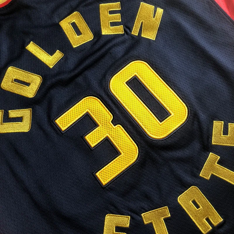 G.State Warriors #30 Stephen Curry 2024-25 Authentic Jersey Icon Edition Navy Stitched American Basketball Jersey
